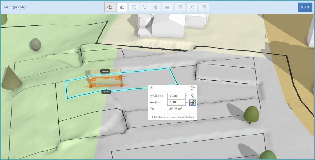 Skärmklipp av programvaran ArcGIS Urban