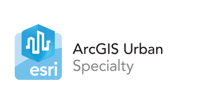 logotyp som visar urban specialty-partnerskap med Esri