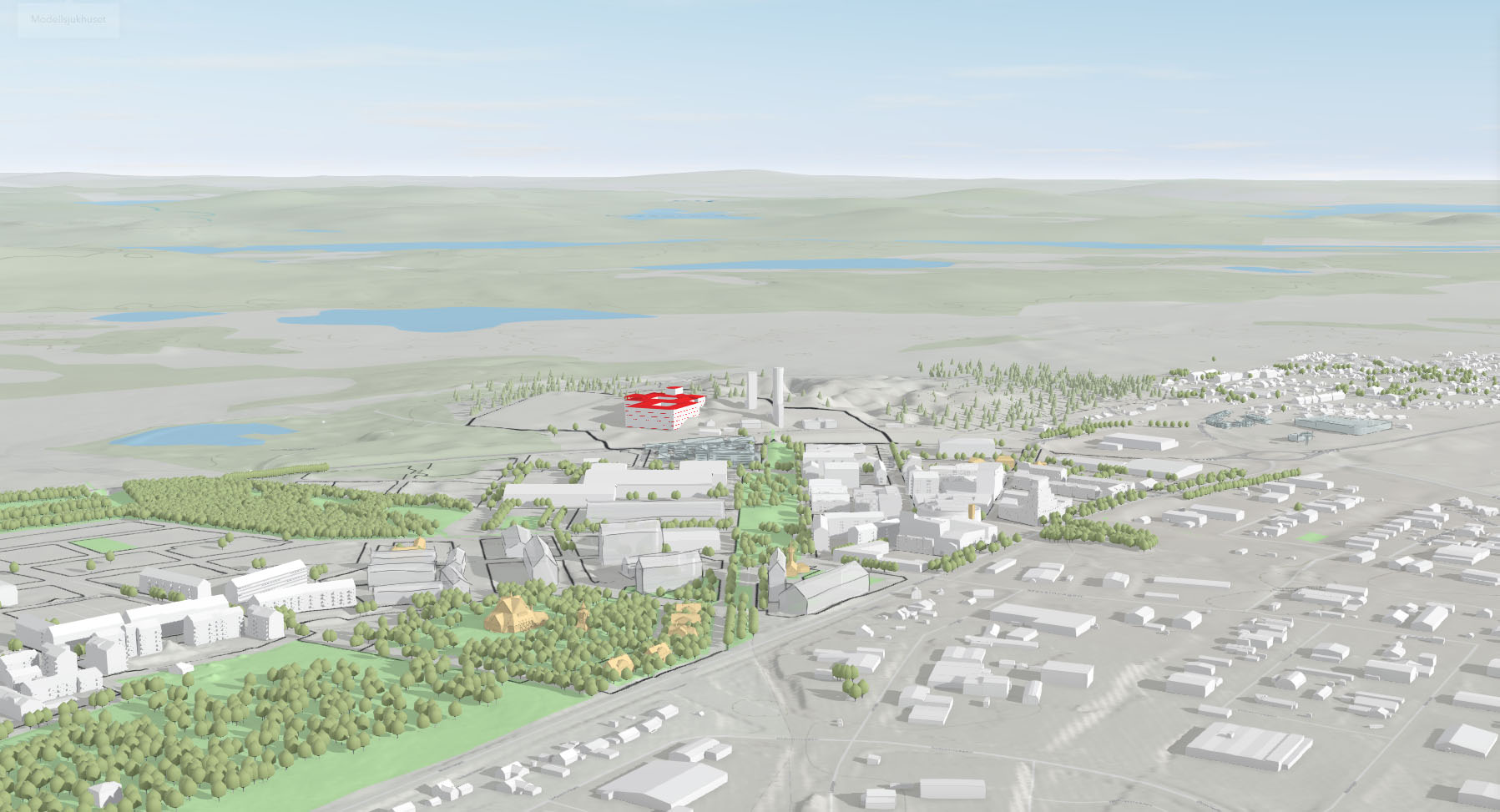 3D-vy stadsparken